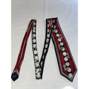 Roffe Dress Tie Mens Size 60" Multicolor Geometric 100% Silk Designer